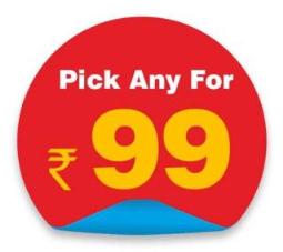 Pick any for Rs.99 from a wide range of products